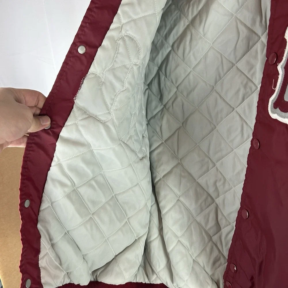 Vintage‎ DeLong Athletic Jacket Oilers Red Made in USA Mens Large 80s 90s